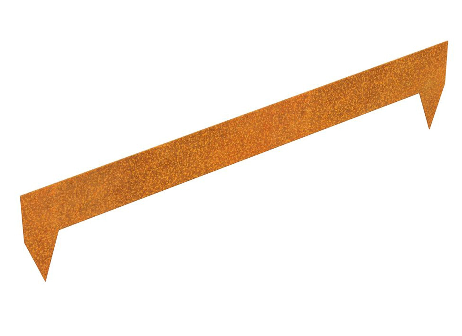 Cortenstahl Raseneinfassung 100x20 cm als langlebige Metall-Beetkante, stabile Gartenkante und flexibles Begrenzungselement für strukturierte Beete und Rasenflächen.