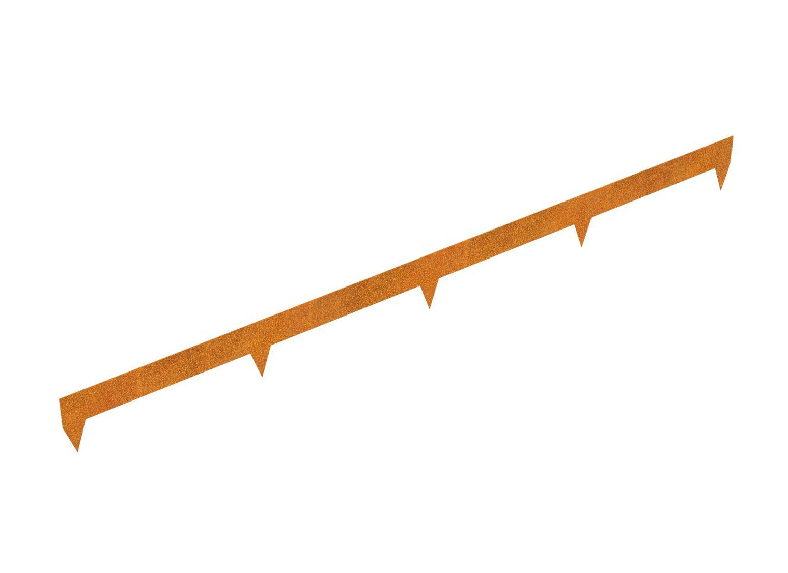 Lange Rasenkante aus Cortenstahl 250x20 cm, stabile Beetkante und Metall-Begrenzung für moderne Gartengestaltung mit geraden Linien oder flexiblen Formen.