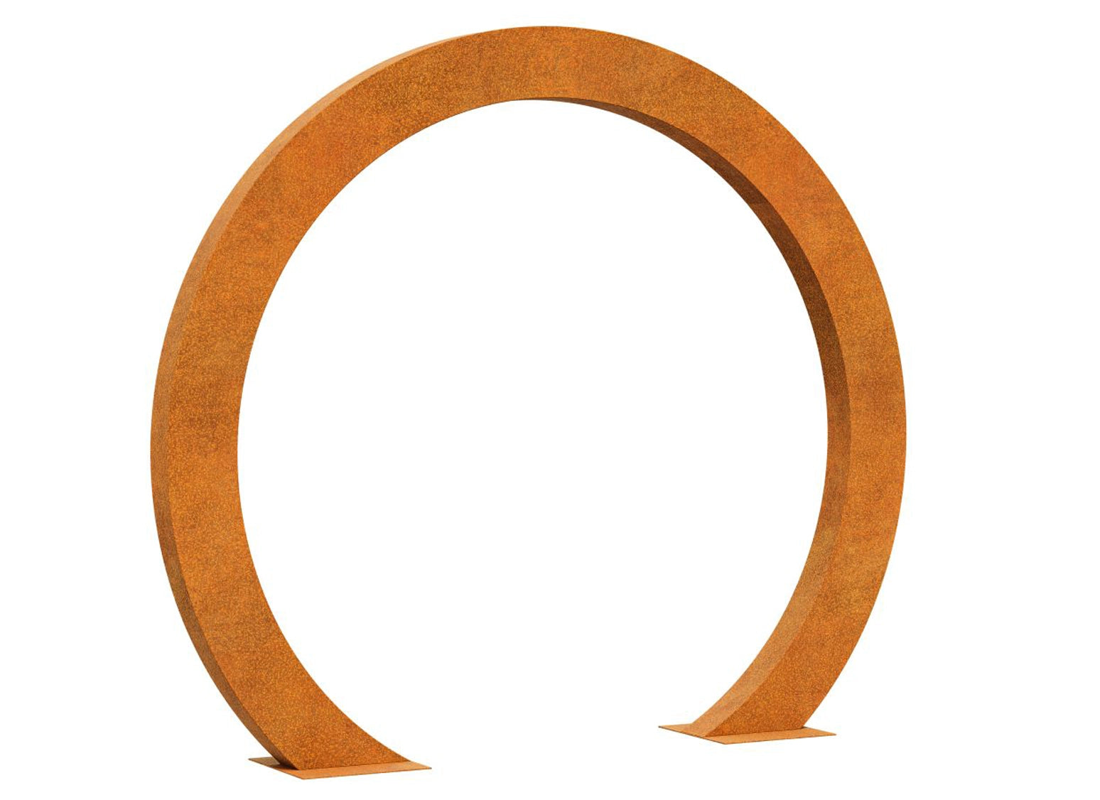 Gartenbogen aus Cortenstahl – begehbarer Rankbogen und Rosenbogen aus Metall zur Gestaltung von Gartenwegen, Eingängen und Gartenachsen, ideal für Kletterpflanzen wie Rosen, Clematis oder Wein