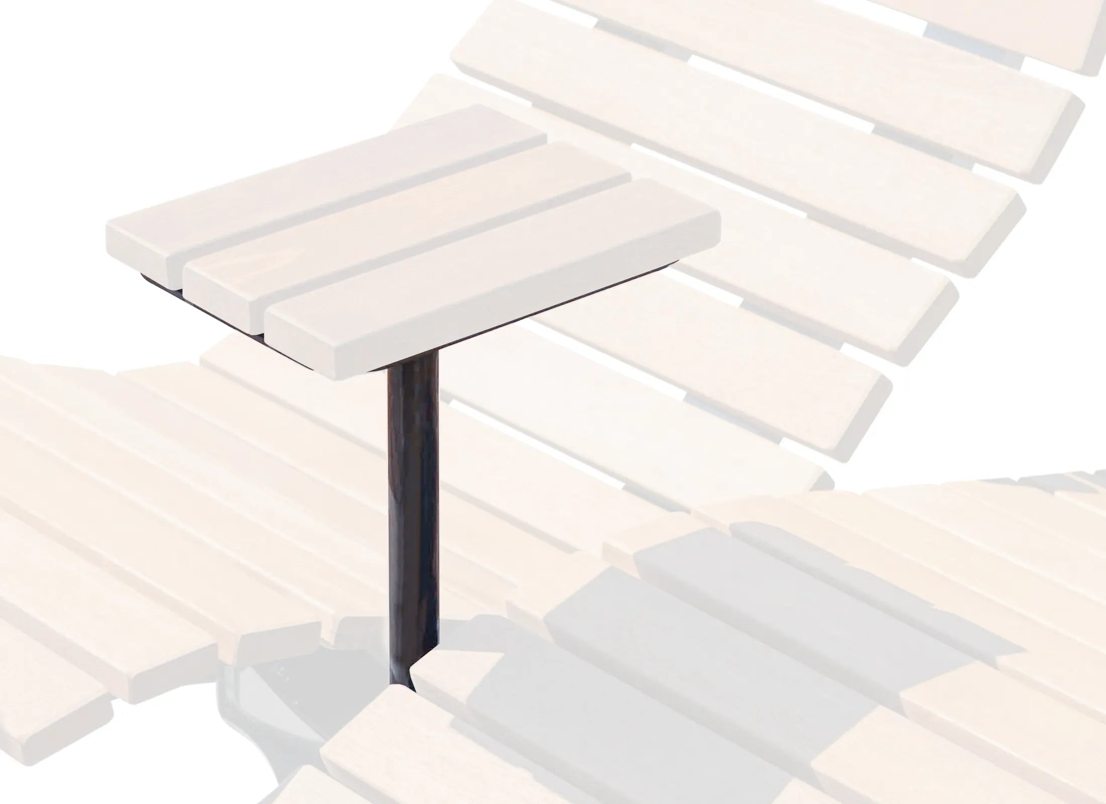 Ablagetisch ohne Holz als Zubehör für Waldsofa gegenüberliegend mit direktem Blickkontakt – Outdoor-Beistelltisch für Waldliege, Wellenliege, Relaxliege und Gartenliege