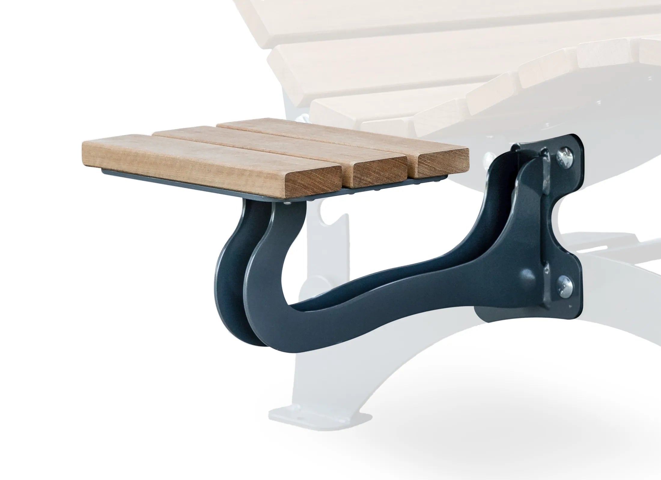 Ablagetisch rechts für Waldsofa von Liegeland aus Bangkirai, stabiles Seitentisch-Modul und praktische Ablagekonsole für Getränke, Bücher und Outdoor-Zubehör.