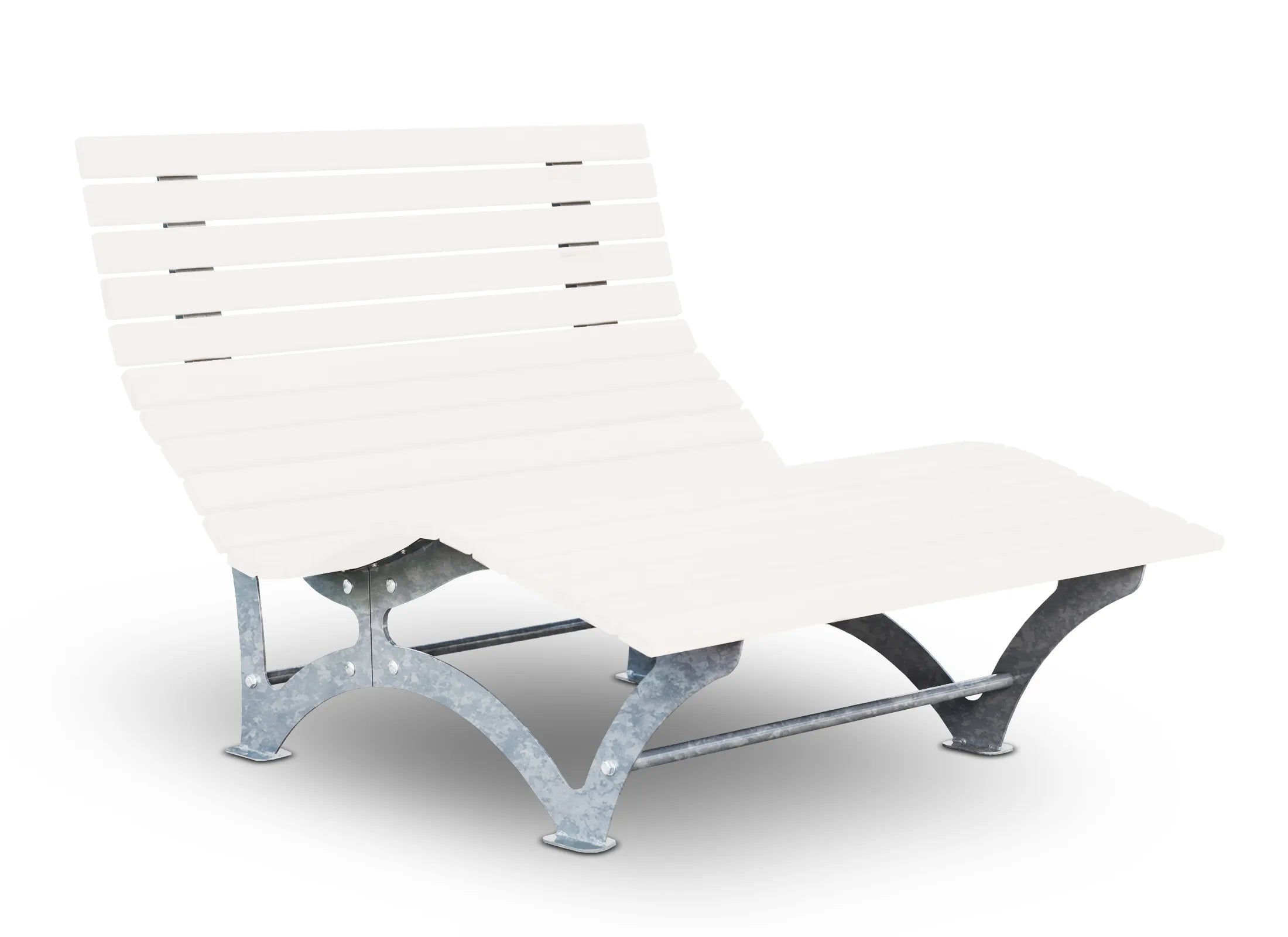 Waldsofa Klassisch als verzinktes Stahl-Untergestell ohne Holz, DIY-Grundrahmen für Doppelliege und Outdoor-Liegesofa zum individuellen Selberbauen im Garten oder Park.